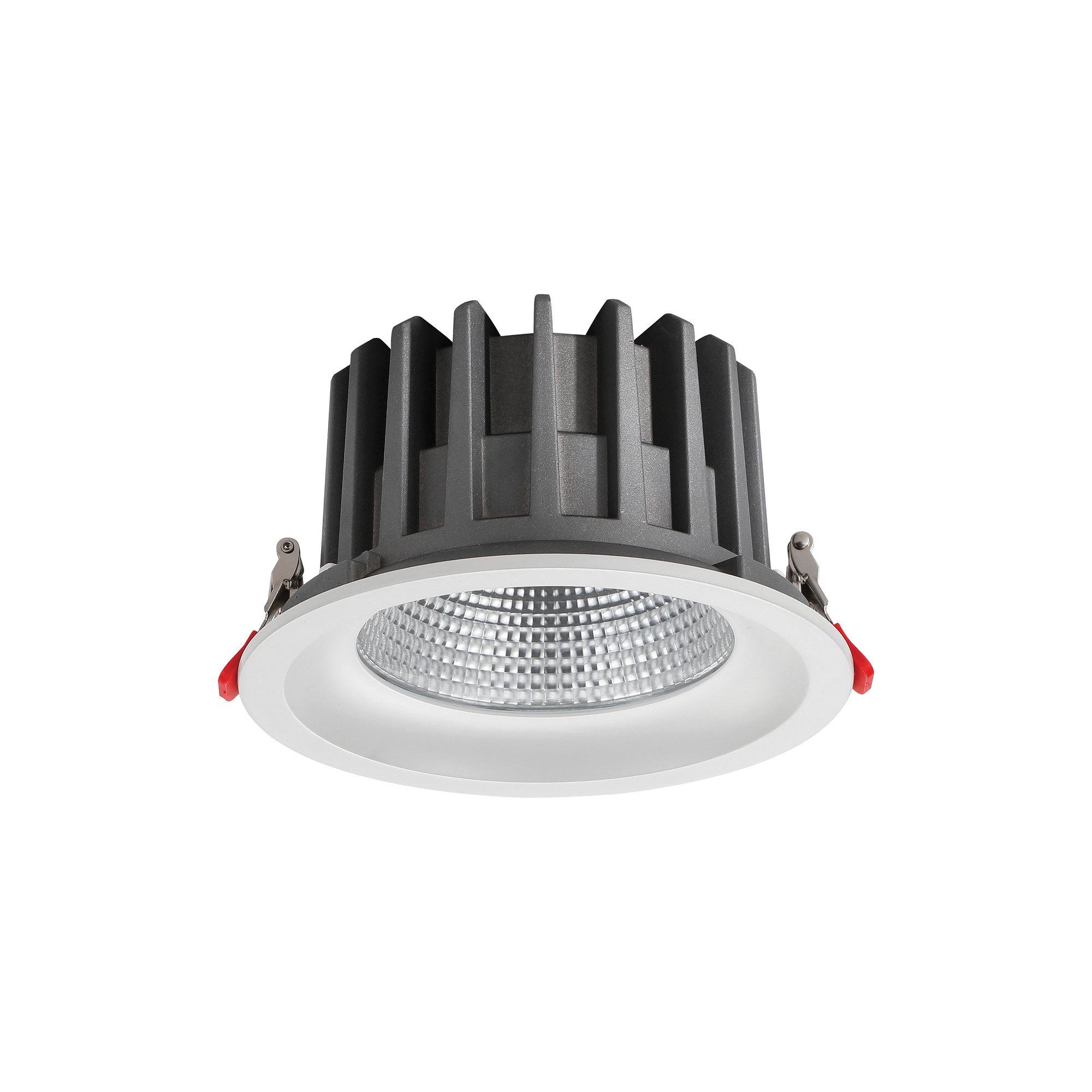 DL200065  Bionic 40, 40W, 1000mA, White Deep Round Recessed Downlight, 3540lm ,Cut Out 175mm, 40° , 4000K, IP44, DRIVER INC., 5yrs Warranty.
